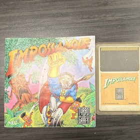 TurboGrafx-16 Impossamole HuCard Game Cartridge + Manual NEC Platformer