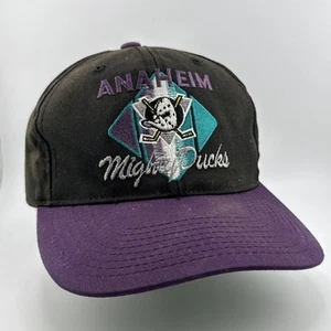 Vintage CCM Anaheim Mighty Ducks NHL Adjustable Snapback Hat Cap - Imagen 1 de 12
