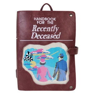 Loungefly Beetlejuice Handbuch für den kürzlich verstorbenen Pin Händler Rucksack Neu mit Etikett - Bild 1 von 9