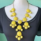 Erica Lyons Yellow Bubble Statement Necklace Chunky Sunny Bright Spring Summer