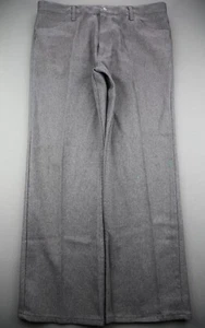 Pantalones de vestir vintage de poliéster Wrangler grises hechos en EE. UU. talla 40x30 (Sr 39x29) - Imagen 1 de 11