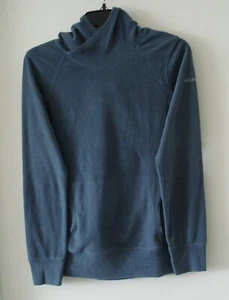 COLUMBIA HOODED DARK BLUE GREY BOYS FLEECE HOODIE SWEATER SIZE XS - Picture 1 of 10