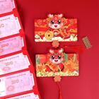2024 Dragon Angpao New Year Red Envelope CNY Angpao Foldable Creative 9CT0