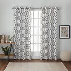 Exclusive Home Kochi Linen Blend Grommet Curtains (2) 54x84 Black Pearl NWT