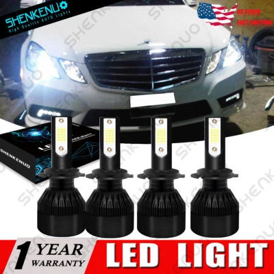 Faro LED alto/bajo COB para Mercedes-Benz E350 B200 2008 2009 2010 2011 6000 k Foto 1 de 4
