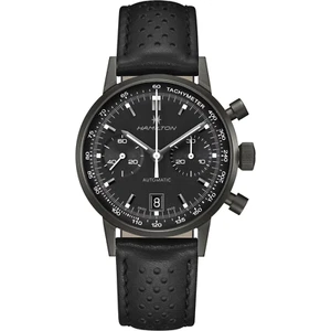 *BRAND NEW* HAMILTON Intra-Matic Auto Chrono Black Dial Men's Watch H38446730 - Picture 1 of 5