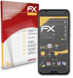 atFoliX 3x Film Protection d'écran pour HTC One A9 mat&antichoc - Photo 1 sur 9