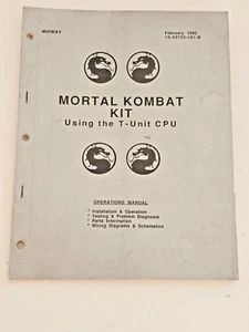 KIT MIDWAY MORTAL KOMBAT UNIDAD EN T CPU ARCADE VIDEOJUEGO MANUAL DE OPERACIONES - Imagen 1 de 3