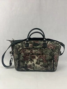 Atlantic Floral Tapestry Carry On Carpet Weekend Bag Mary Poppins Vtg Brocade - Picture 1 of 9