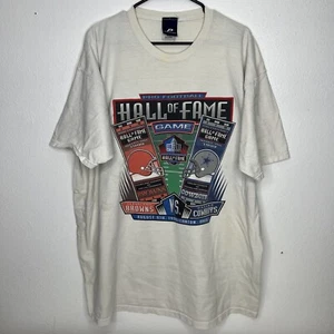Camiseta De Colección 1999 Salón de la Fama de la NFL Juego Browns Vs. Cowboys Blanca Gráfica Talla 2XL - Imagen 1 de 6