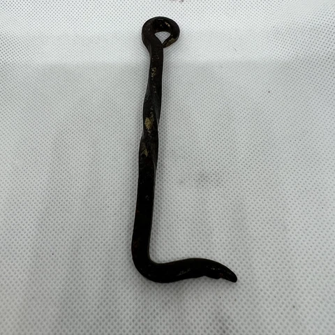 Vintage Hand Forged Twisted Iron Door Latch Hook 5" Barn, Shed, Cub bard Cover