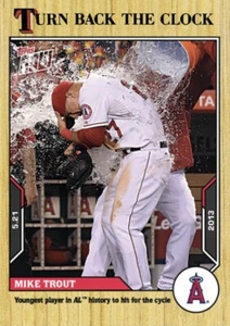 2021 TOPPS NOW TURN BACK THE CLOCK ANGELS MIKE TROUT #51 YOUNGEST HIT FOR CYCLE - Picture 1 of 1