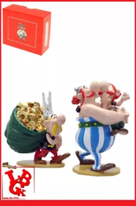 ASTERIX et OBELIX & son cousin AMERIX PIXI Metal Uderzo BD plomb statue # Neuf # - Foto 1 di 5