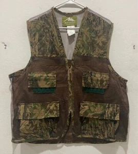 Northwest Territory Camouflage Full-Zip Hunting Vest Size L Brown Green NWOT - Picture 1 of 4