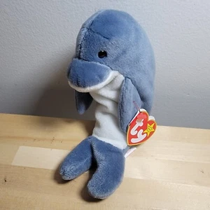 Juguete de peluche TY Beanie Baby - ECHO the Dolphin (6,5 pulgadas) - MWMTs - Imagen 1 de 1