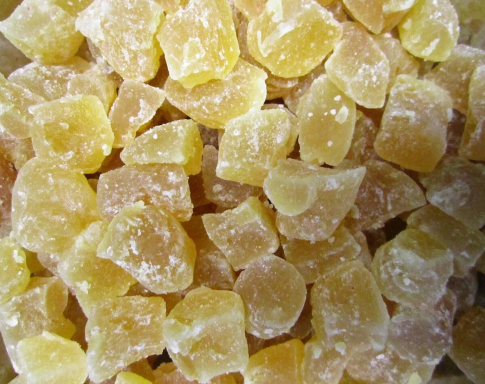 Ingwer Stücke getrocknet leicht kandiert ungeschwefelt SCHARF 1 KG - Bild 1 von 1