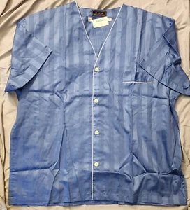 Top de pijama para hombre Neiman-Marcus 100 % algodón a rayas azules S/S XXL NUEVO CON ETIQUETAS - Imagen 1 de 5