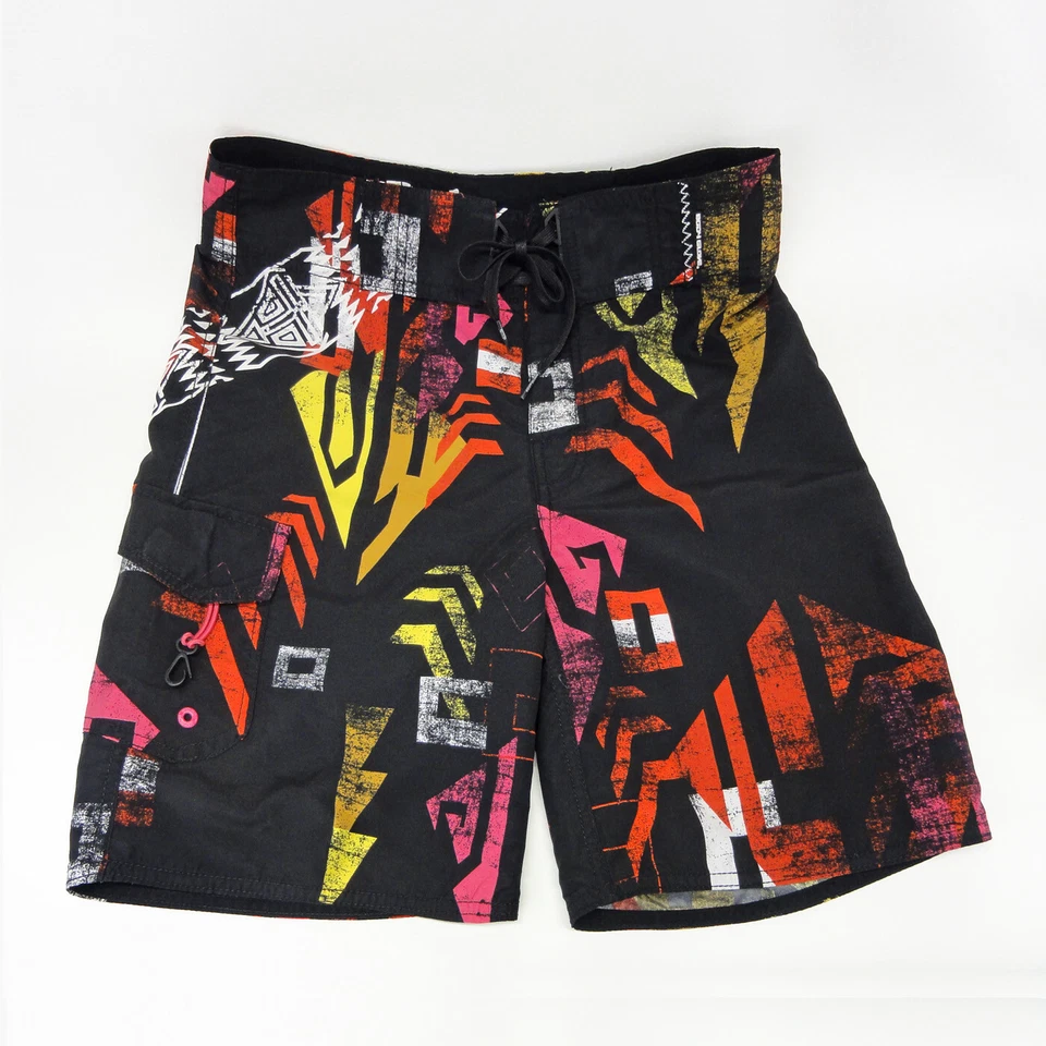 Hombres Body Guante Bañador Board Shorts Cordón Talla 30 Bolsillo Tribal Tiki Foto 1 de 4