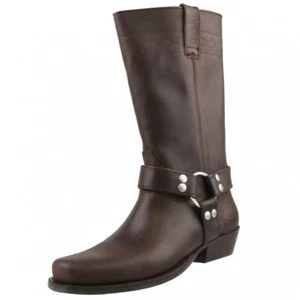 Dockers by Gerli Biker Boots 030140-006044 Stiefel Nubuk Braun - Picture 1 of 4