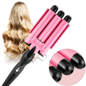 Damen Lockenstab 3 Fässer Welleneisen Lockenwickler Schnelles Styling Werkzeug - Bild 1 von 12