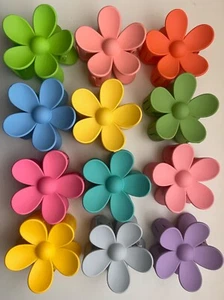 Haarklauenspangen, matte Blumenhaarspangen, große Klauenspangen für dickes Haar - Bild 1 von 16