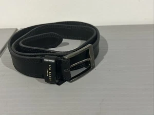 TED BAKER LONDON MEN'S LEATHER BLACK BELT SIZE 34 Inch 86cm - Bild 1 von 8