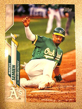 2020 TOPPS SERIES 2 #366 MARCUS SEMIEN SP SHORT PRINT VARIATION OAKLAND ATHLETIC
