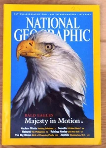 National Geographic July 2002. Bald Eagles, Somalia, Philippines, Flowers, - Picture 1 of 22