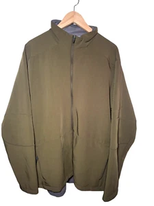 Salomon Mens Full-Zip Jacket Zip Pockets Green Size L Fleece Lined EUC - Picture 1 of 15