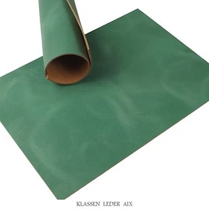 Rindsleder Grün Pull-Up Design 2,2 mm Dick A4 Format Echt Leder Stück Leather 77 - Bild 1 von 1