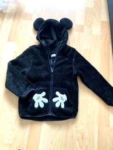 UNISEX KIDS H&M FLEECE BLACK MICKEY MOUSE FULL ZIP HOODIE_ - Picture 1 of 3