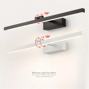 180° LED Bathroom Vanity Wall Light Over Mirror Toilet Makeup Picture Sconce - Picture 1 of 12