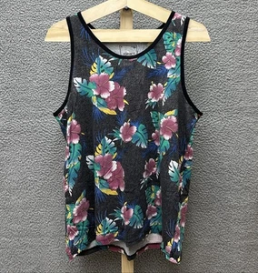 Ezekiel Tank Top Herren XL Premium Schwarz Blumen Tropisch Hawaii Hibiskus - Bild 1 von 6