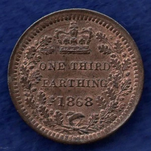Great Britain Victoria 1868 Third Farthing, High Grade (Ref. f0644) - Picture 1 of 2