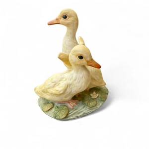 Masterpiece Porcelain Baby Ducks Ducklings Figurine 1982 Homco Vintage Retired - Picture 1 of 6