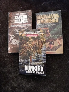 3 Books: Dunkirk, Guadacanal Remembered, Panzer Leader - Picture 1 of 7