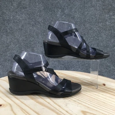 Босоножки Dansko женские 40 Addyson с ремешками на лодыжках черные кожаные на танкетке повседневные открытые - Изображение 1 из 4