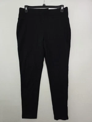 I.n.c. Pantalón para mujer International Concepts tiro medio ponte pierna ajustada negro talla 16 Foto 1 de 4