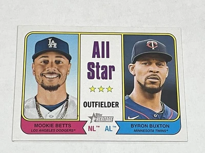 2023 Topps Heritage Baseball #338 - Mookie Betts - Los Angeles Dodgers - Image 1 of 2