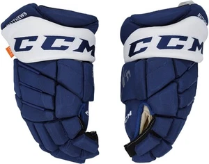 Auston Matthews Maple Leafs Signed Blue CCM Game Model Gloves w/Inscs - LE of 10 - Picture 1 of 1
