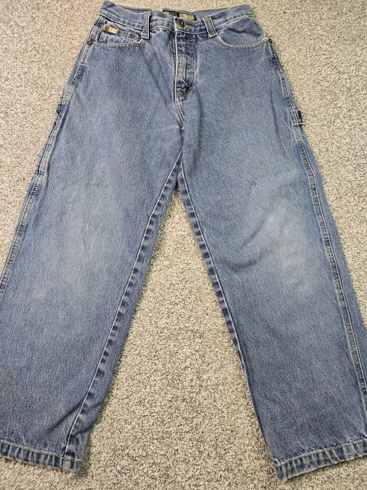 Pantalones de mezclilla Southpole Carpenter para niños 12 azules calce suelto Hammer Loop Y2K Foto 1 de 4