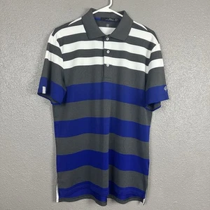 Camisa polo de golf RLX Ralph Lauren Toscana para hombre a rayas medianas absorbente - Imagen 1 de 11