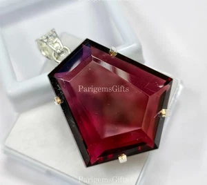 Best Quality 105+ Ct Red Topaz German Silver Solitaire Fancy Cut Gemstone - Picture 1 of 5