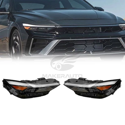 LED Left & Right Side Headlight Assembly Headlamps For 2024-2025 Hyundai Elantra - Image 1 of 4