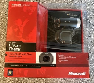 Microsoft Life Cam Cinema H5D00001 Model #1393 Web Camera Windows Live Open Box - Afbeelding 1 van 10
