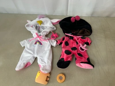 Lot Of 2 Cry Babies Doll Pacifiers Outfits Clothes Replacements 12 Inch Doll - Image 1 of 4