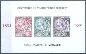 25429 Monaco Philately Royalty Prince Anniversary Imperf S/S MNH RARE CV220€ - Picture 1 of 1