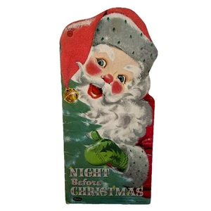 Night Before Christmas Florence Winship Vintage 1958 Santa Cutout Book Whitman - Picture 1 of 14