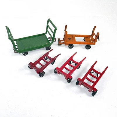 MTH & Lionel  Freight Baggage Cart Lot:  Two #157+161 +162 Carts ORIGINAL - Image 1 of 4