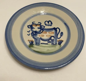 Vintage M A Hadley 8,75" Kuh Mittagessen Salatteller Steinzeug Keramik signiert - NEU - Bild 1 von 2